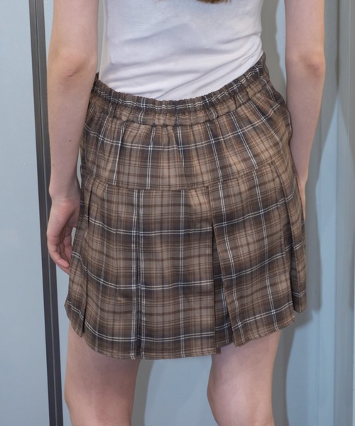 Birthday room(バースデイルーム)の「チェックプリーツミニSK/Plaid pleated mini skirt(スカート・レディース・ブラウン/グレー・FREE)」の19枚目の写真
