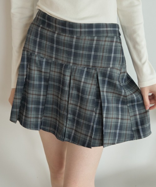 Birthday room(バースデイルーム)の「チェックプリーツミニSK/Plaid pleated mini skirt(スカート・レディース・ブラウン/グレー・FREE)」の6枚目の写真