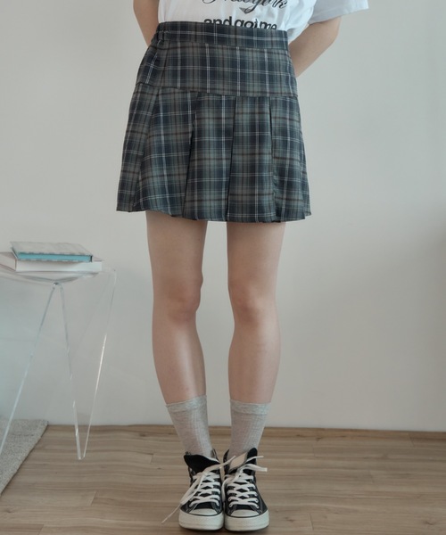 Birthday room(バースデイルーム)の「チェックプリーツミニSK/Plaid pleated mini skirt(スカート・レディース・ブラウン/グレー・FREE)」の5枚目の写真