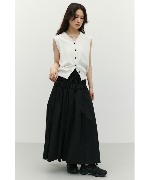 STYLEMIXER（スタイルミキサー）の「シャーリングフレアスカート（スカート・レディース・ホワイト/サックスブルー/ブラック・SMALL/MEDIUM）」の20枚目の写真