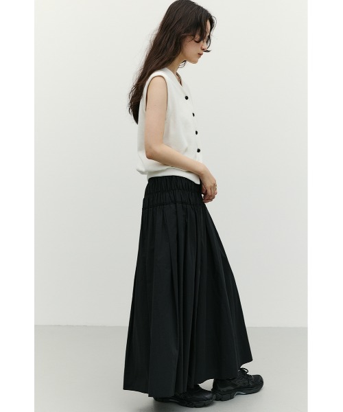 STYLEMIXER（スタイルミキサー）の「シャーリングフレアスカート（スカート・レディース・ホワイト/サックスブルー/ブラック・SMALL/MEDIUM）」の19枚目の写真