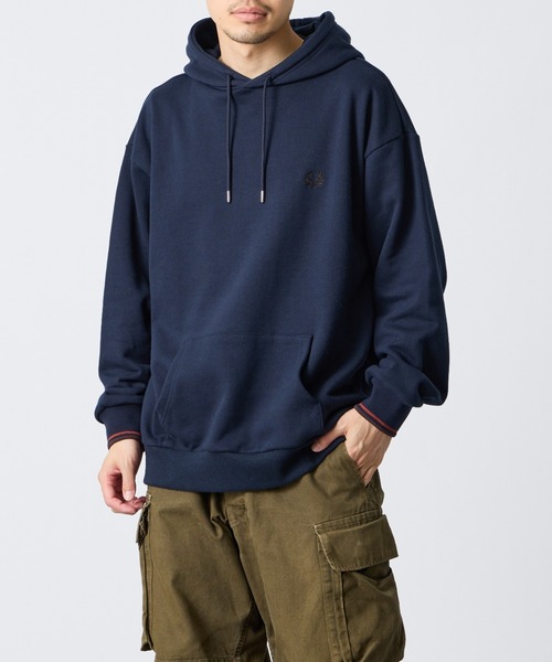 FRED PERRY（フレッドペリー）の「【WEB先行予約】[FRED PERRY/フレッドペリー] 別注 フードロゴ刺繍スウェットパーカー（パーカー・レディース・サックスブルー/ブラック/ブラウン/ネイビー/オートミール・XL/L/M/S）」の15枚目の写真