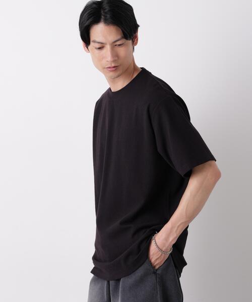 NANO universe(ナノユニバース)の「マイクロパイル クルーネックTシャツ 吸水速乾(セットアップ可)(Tシャツ/カットソー・メンズ・ブラック/ナチュラル・M/L)」の19枚目の写真