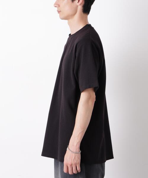 NANO universe(ナノユニバース)の「マイクロパイル クルーネックTシャツ 吸水速乾(セットアップ可)(Tシャツ/カットソー・メンズ・ブラック/ナチュラル・M/L)」の12枚目の写真