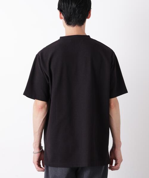 NANO universe(ナノユニバース)の「マイクロパイル クルーネックTシャツ 吸水速乾(セットアップ可)(Tシャツ/カットソー・メンズ・ブラック/ナチュラル・M/L)」の11枚目の写真