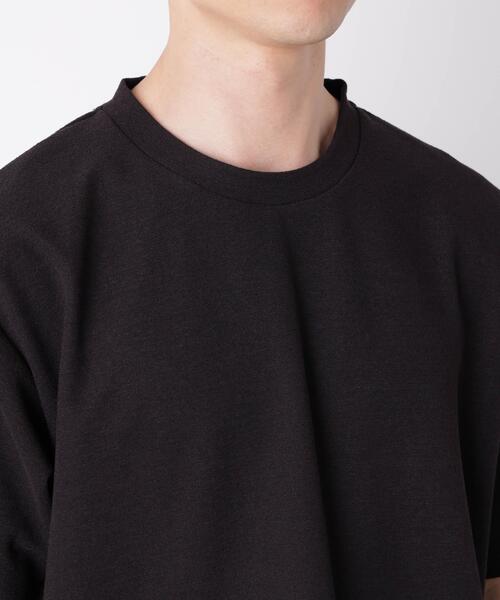 NANO universe(ナノユニバース)の「マイクロパイル クルーネックTシャツ 吸水速乾(セットアップ可)(Tシャツ/カットソー・メンズ・ブラック/ナチュラル・M/L)」の10枚目の写真