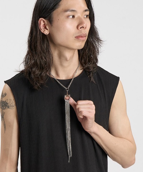 NO ID.（ノーアイディ）の「an2105-ﾎｰｽﾋﾞｯﾄﾁｬｰﾑﾀｯｾﾙﾈｯｸﾚｽ(859170-517A)（ネックレス・メンズ・シルバー・ONE SIZE）」の7枚目の写真