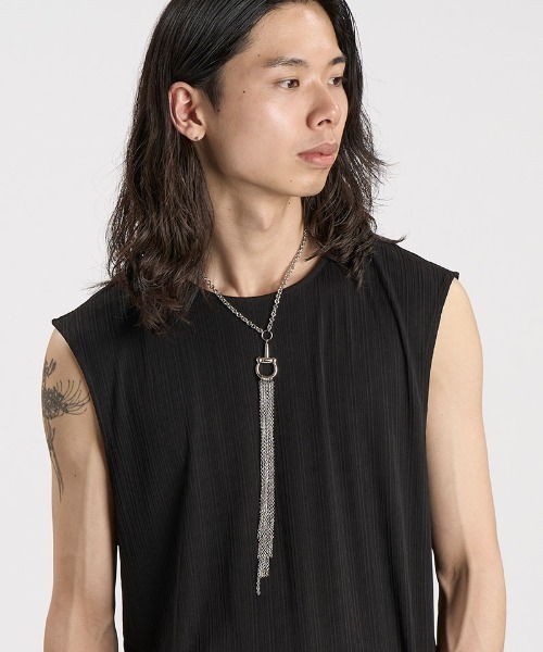 NO ID.（ノーアイディ）の「an2105-ﾎｰｽﾋﾞｯﾄﾁｬｰﾑﾀｯｾﾙﾈｯｸﾚｽ(859170-517A)（ネックレス・メンズ・シルバー・ONE SIZE）」の8枚目の写真