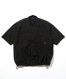NAUTICA/ノーティカ ワイドシルエット オーバーダイ S/S ワークシャツ