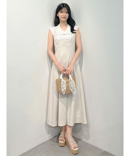 MERCURYDUO(マーキュリーデュオ)の「ビスチェドッキングレースレイヤードワンピース(ワンピース・レディース・インディゴブルー/ベビーピンク・FREE)」の11枚目の写真