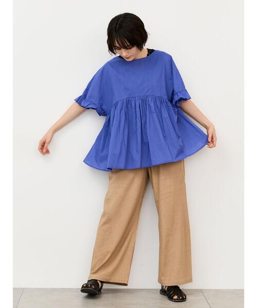 Samansa Mos2(サマンサ モスモス)の「麻レーヨンストレッチパンツ(その他パンツ・レディース・ベージュ/グリーン/ブラック・フリー(L)/フリー(M))」の10枚目の写真