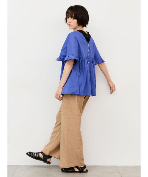 Samansa Mos2(サマンサ モスモス)の「麻レーヨンストレッチパンツ(その他パンツ・レディース・ベージュ/グリーン/ブラック・フリー(L)/フリー(M))」の11枚目の写真