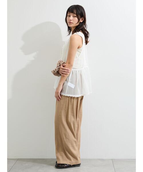 Samansa Mos2(サマンサ モスモス)の「麻レーヨンストレッチパンツ(その他パンツ・レディース・ベージュ/グリーン/ブラック・フリー(L)/フリー(M))」の18枚目の写真
