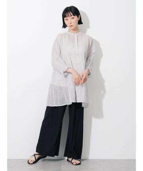 Samansa Mos2(サマンサ モスモス)の「麻レーヨンストレッチパンツ(その他パンツ・レディース・ベージュ/グリーン/ブラック・フリー(L)/フリー(M))」の5枚目の写真