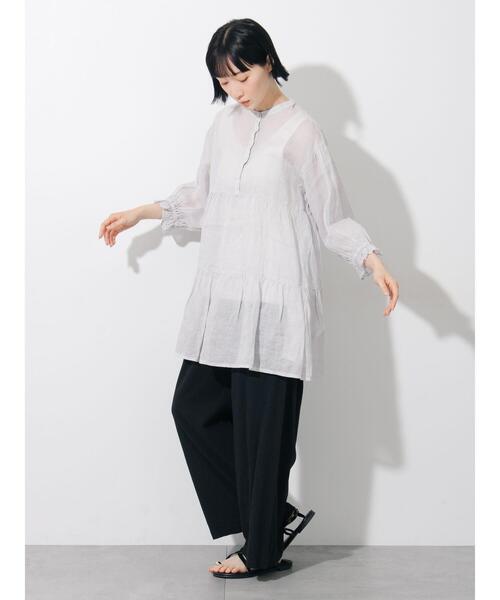 Samansa Mos2(サマンサ モスモス)の「麻レーヨンストレッチパンツ(その他パンツ・レディース・ベージュ/グリーン/ブラック・フリー(L)/フリー(M))」の19枚目の写真