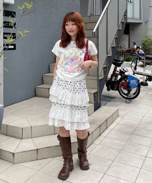 CIAOPANIC(チャオパニック)の「夢かわコンパクトTee(Tシャツ/カットソー・レディース・ホワイト/ブルー/ブルー系その他/ホワイト系その他・ONE SIZE)」の18枚目の写真