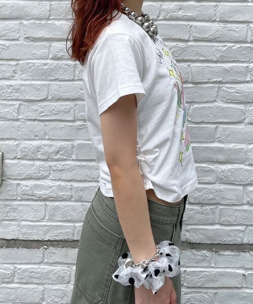 CIAOPANIC(チャオパニック)の「夢かわコンパクトTee(Tシャツ/カットソー・レディース・ホワイト/ブルー/ブルー系その他/ホワイト系その他・ONE SIZE)」の11枚目の写真