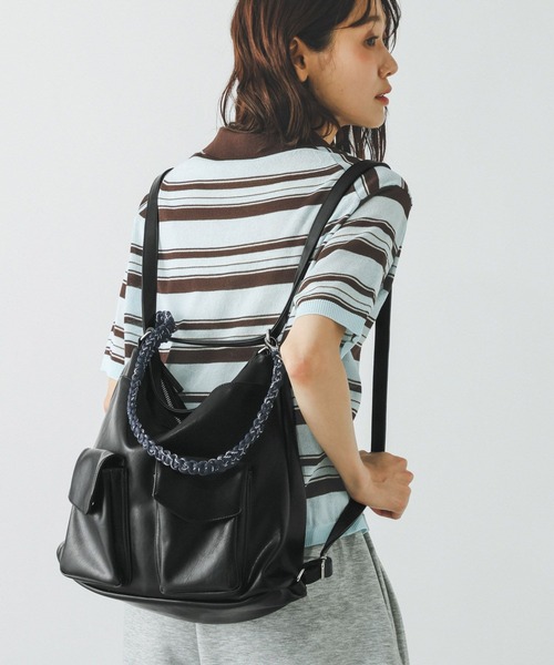 GLOBAL WORK(グローバルワーク)の「スぺ軽3WAYショルダー/789567(ショルダーバッグ・レディース・ブラック/ダークブラウン・FREE)」の1枚目の写真