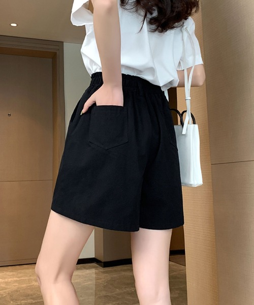 2ly2(トゥーリートゥー)の「涼しげ&動きやすい!ゆったりシルエットのスカパン(その他パンツ・レディース・ブラック/ボルドー・FREE)」の5枚目の写真