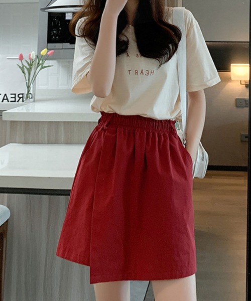 2ly2(トゥーリートゥー)の「涼しげ&動きやすい!ゆったりシルエットのスカパン(その他パンツ・レディース・ブラック/ボルドー・FREE)」の20枚目の写真
