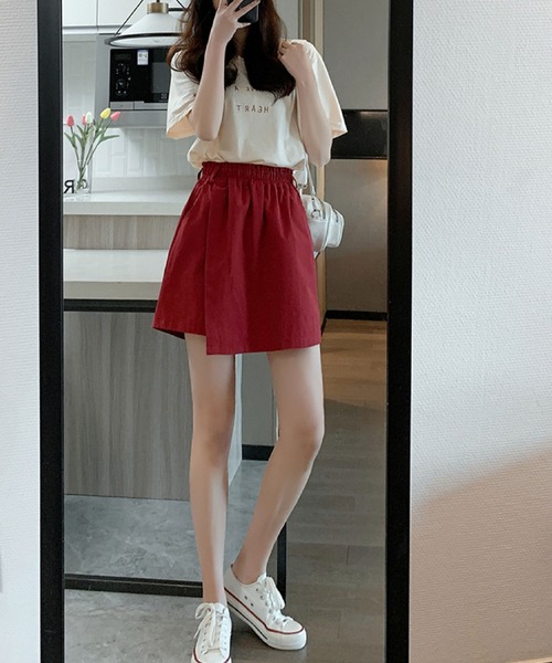 2ly2(トゥーリートゥー)の「涼しげ&動きやすい!ゆったりシルエットのスカパン(その他パンツ・レディース・ブラック/ボルドー・FREE)」の21枚目の写真