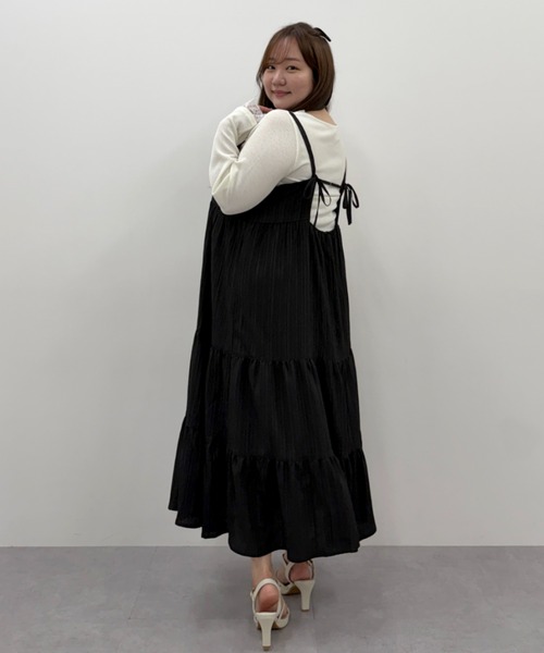 marun(マルン)の「<大きいサイズ>カシュクール風レースアソートカットソートップス marun(Tシャツ/カットソー・レディース・ブラック/オフホワイト/ピンク・L/4L/3L/LL/5L)」の15枚目の写真