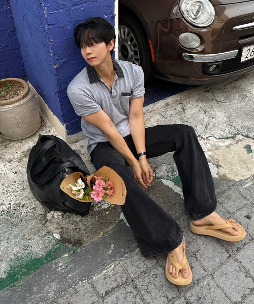 INTEMPOMOOD(インテンポムード)の「ノーブルチェックカラーTシャツ : 2カラー(Tシャツ/カットソー・メンズ・ブラック/グレー・MEDIUM/LARGE)」の7枚目の写真