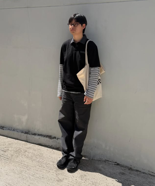 INTEMPOMOOD(インテンポムード)の「ノーブルチェックカラーTシャツ : 2カラー(Tシャツ/カットソー・メンズ・ブラック/グレー・MEDIUM/LARGE)」の14枚目の写真