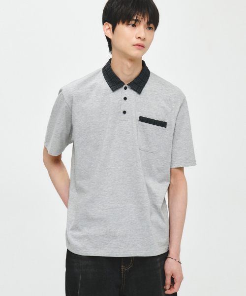 INTEMPOMOOD(インテンポムード)の「ノーブルチェックカラーTシャツ : 2カラー(Tシャツ/カットソー・メンズ・ブラック/グレー・MEDIUM/LARGE)」の15枚目の写真