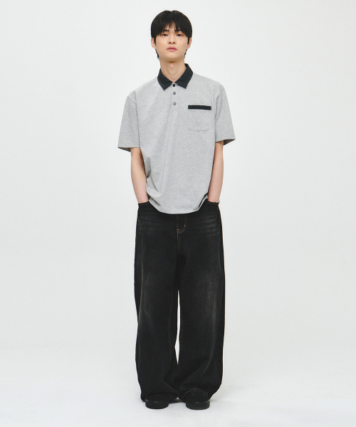 INTEMPOMOOD(インテンポムード)の「ノーブルチェックカラーTシャツ : 2カラー(Tシャツ/カットソー・メンズ・ブラック/グレー・MEDIUM/LARGE)」の16枚目の写真
