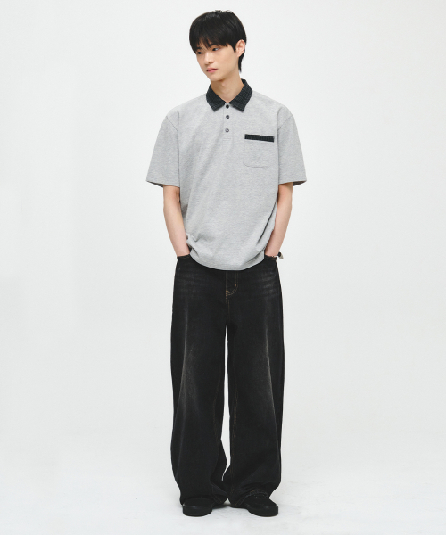 INTEMPOMOOD(インテンポムード)の「ノーブルチェックカラーTシャツ : 2カラー(Tシャツ/カットソー・メンズ・ブラック/グレー・MEDIUM/LARGE)」の17枚目の写真