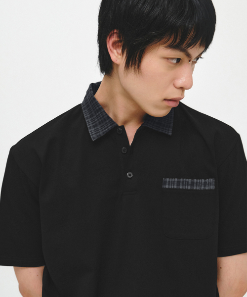 INTEMPOMOOD(インテンポムード)の「ノーブルチェックカラーTシャツ : 2カラー(Tシャツ/カットソー・メンズ・ブラック/グレー・MEDIUM/LARGE)」の18枚目の写真