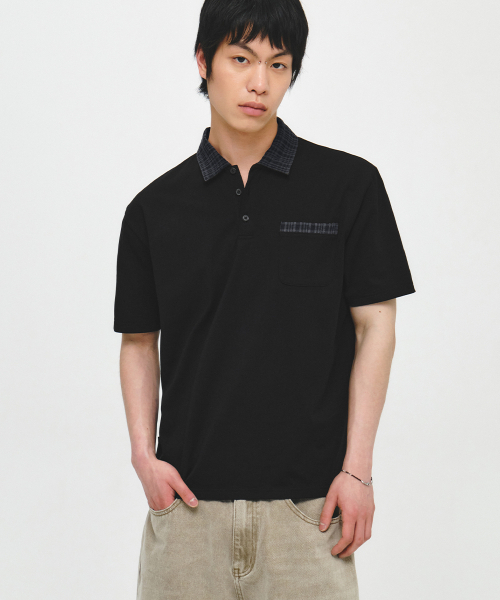 INTEMPOMOOD(インテンポムード)の「ノーブルチェックカラーTシャツ : 2カラー(Tシャツ/カットソー・メンズ・ブラック/グレー・MEDIUM/LARGE)」の20枚目の写真