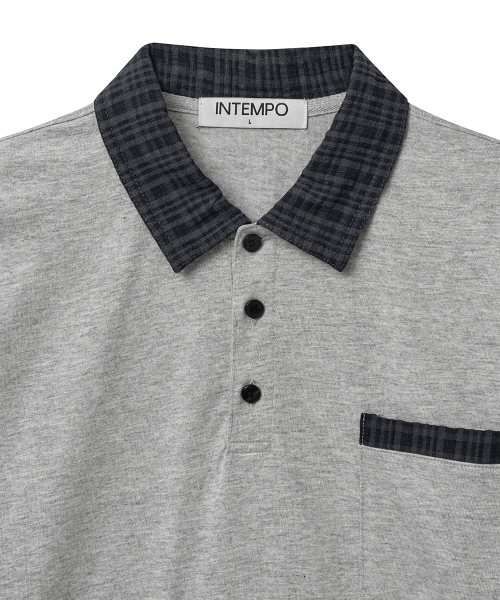 INTEMPOMOOD(インテンポムード)の「ノーブルチェックカラーTシャツ : 2カラー(Tシャツ/カットソー・メンズ・ブラック/グレー・MEDIUM/LARGE)」の22枚目の写真