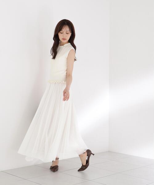 PROPORTION BODY DRESSING(プロポーションボディドレッシング)の「<E>リボン付きチュールスカート / 1216227802(スカート・レディース・ベージュ/ホワイト系その他・MEDIUM/P/S)」の8枚目の写真