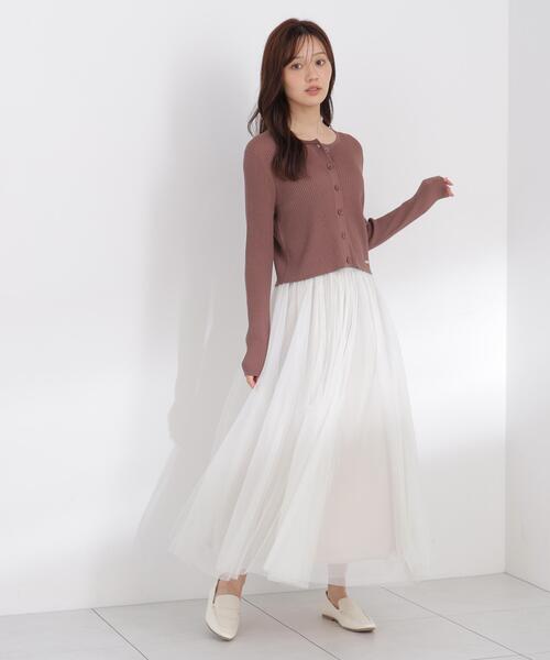 PROPORTION BODY DRESSING(プロポーションボディドレッシング)の「<E>リボン付きチュールスカート / 1216227802(スカート・レディース・ベージュ/ホワイト系その他・MEDIUM/P/S)」の9枚目の写真