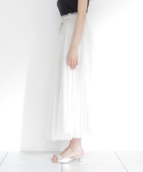 PROPORTION BODY DRESSING(プロポーションボディドレッシング)の「<E>リボン付きチュールスカート / 1216227802(スカート・レディース・ベージュ/ホワイト系その他・MEDIUM/P/S)」の12枚目の写真