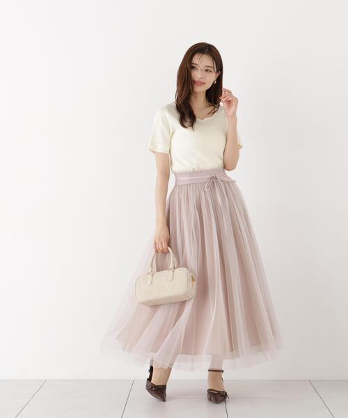 PROPORTION BODY DRESSING(プロポーションボディドレッシング)の「<E>リボン付きチュールスカート / 1216227802(スカート・レディース・ベージュ/ホワイト系その他・MEDIUM/P/S)」の19枚目の写真
