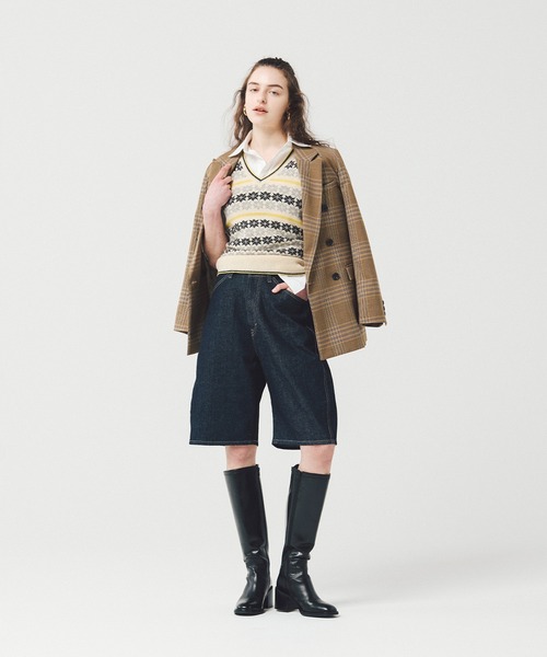 SOMETHING(サムシング)の「SOMETHING カーブデニムジョーツ(デニムパンツ・レディース・ブルー/インディゴブルー・LARGE/MEDIUM/SMALL)」の5枚目の写真