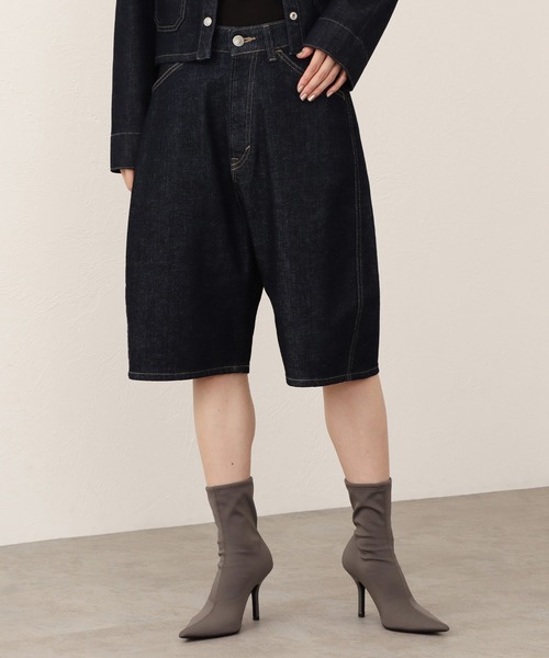 SOMETHING(サムシング)の「SOMETHING カーブデニムジョーツ(デニムパンツ・レディース・ブルー/インディゴブルー・LARGE/MEDIUM/SMALL)」の6枚目の写真