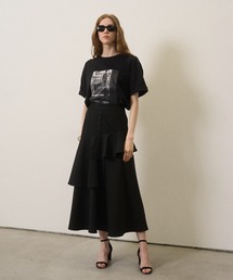 MIELI INVARIANT | Marine Peplum Asymmetry Skirt(スカート)
