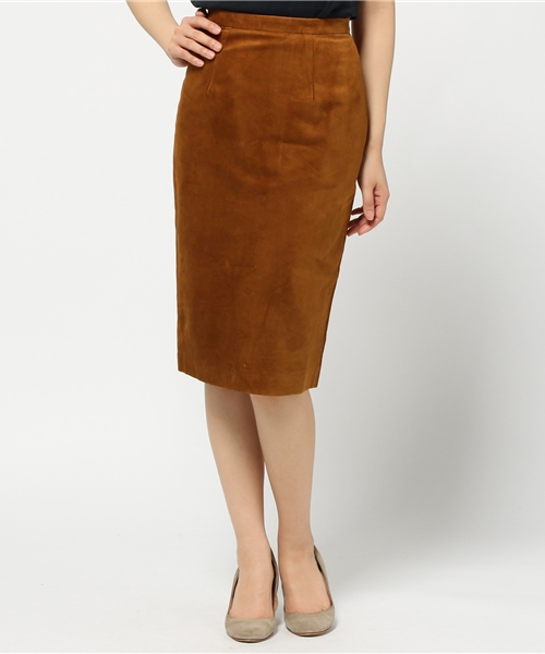 OUTLET(アウトレット)の「【'PalinkA】スウェードタイトSkirt(スカート・レディース・ブラウン・36)」の1枚目の写真