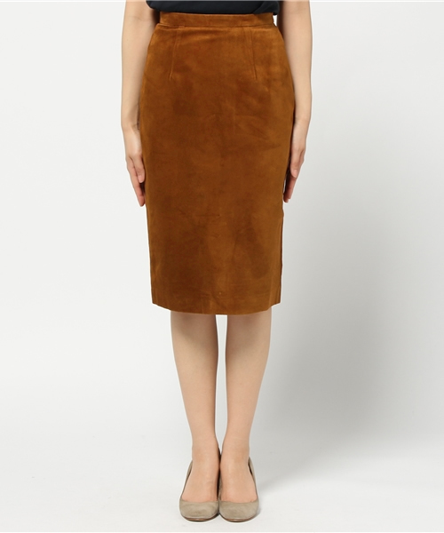 OUTLET(アウトレット)の「【'PalinkA】スウェードタイトSkirt(スカート・レディース・ブラウン・36)」の4枚目の写真