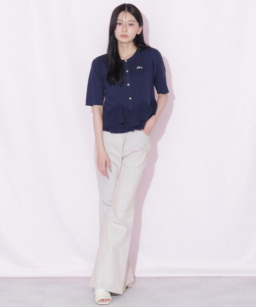JILL by JILL STUART(ジルバイジルスチュアート)の「ハイウエストフレアデニムパンツ(その他パンツ・レディース・ネイビー/ピンク・MEDIUM/SMALL)」の14枚目の写真