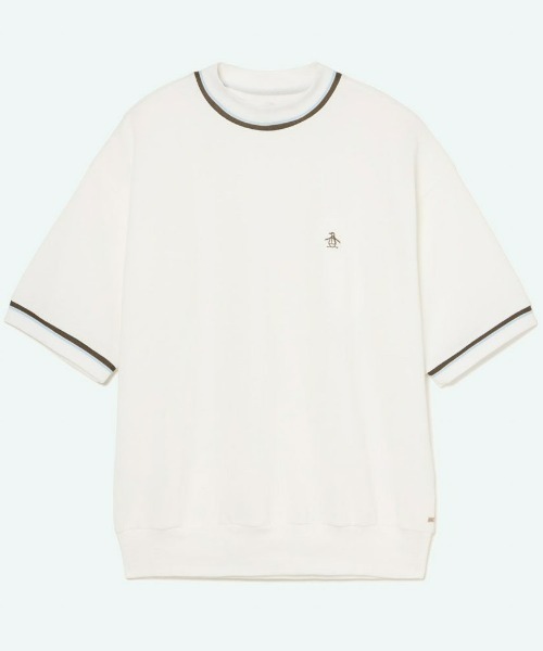penguin BY MUNSINGWEAR(ペンギン バイ マンシングウェア)の「penguin BY MUNSINGWEAR/ペンギン バイ マンシングウェア 1960's モックネックシャツ ゴルフウェア(Tシャツ/カットソー・メンズ・ネイビー/ホワイト・XL/M/L)」の2枚目の写真