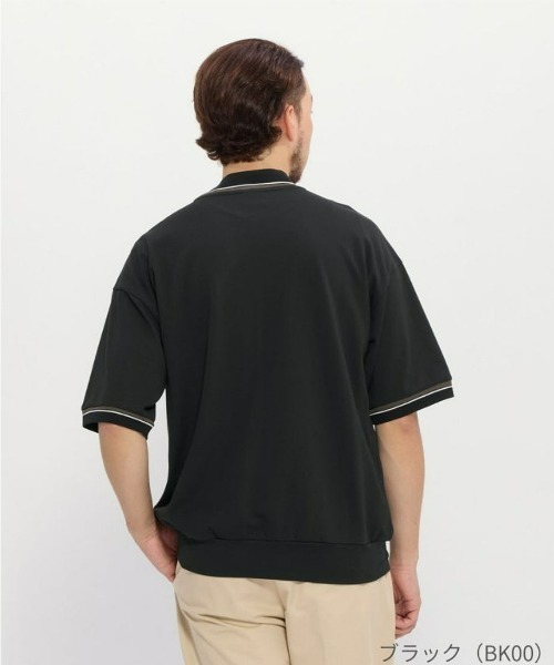 penguin BY MUNSINGWEAR(ペンギン バイ マンシングウェア)の「penguin BY MUNSINGWEAR/ペンギン バイ マンシングウェア 1960's モックネックシャツ ゴルフウェア(Tシャツ/カットソー・メンズ・ネイビー/ホワイト・XL/M/L)」の3枚目の写真