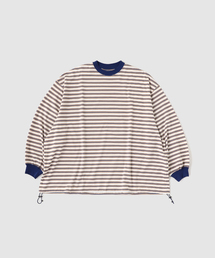 is-ness / イズネス Balloon Border Long-sleeve T-Shi