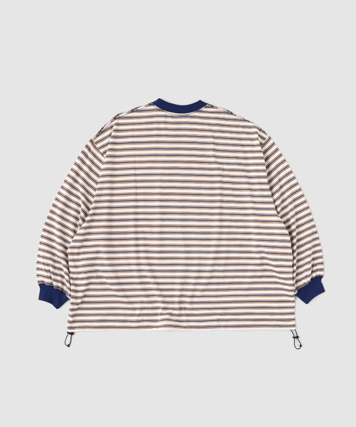 is-ness(イズネス)の「is-ness / イズネス Balloon Border Long-sleeve T-Shi(Tシャツ/カットソー・メンズ・ライトブルー/ブルー・LARGE/MEDIUM)」の3枚目の写真