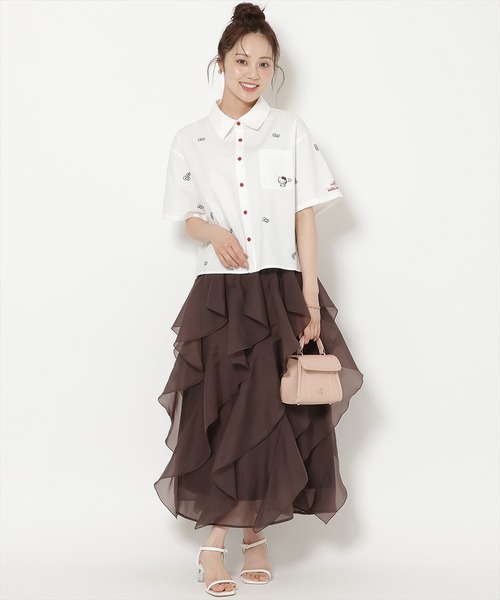 WILLSELECTION(ウィルセレクション)の「WILLSELECTION×HELLO KITTY 刺繍クロップドシャツ(シャツ/ブラウス・レディース・ブルー/ピンク/オフホワイト・FREE)」の16枚目の写真