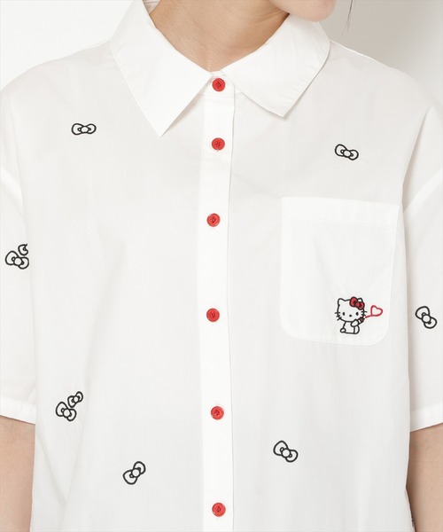 WILLSELECTION(ウィルセレクション)の「WILLSELECTION×HELLO KITTY 刺繍クロップドシャツ(シャツ/ブラウス・レディース・ブルー/ピンク/オフホワイト・FREE)」の13枚目の写真